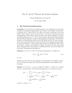 Die L1 und L2-Theorie der Fourier-Analysis