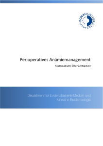 Perioperatives Anämiemanagement - Donau