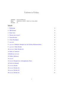 Unittests: PDF Handout - Berthold Höllmann: Vorträge bei der