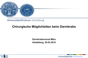 Chirurgische Möglichkeiten beim Darmkrebs