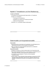 Transaktionen und ihre Realisierung