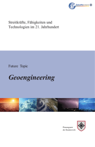 Future Topic: Geo-Engineering