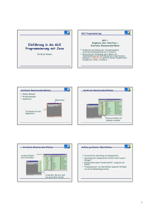 Einführung in die GUI Programmierung mit Java