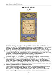 Der Koran - Landesbildungsserver Baden