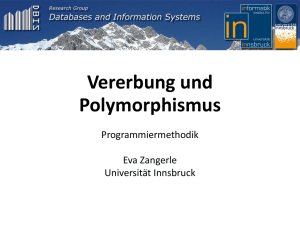 Vererbung und Polymorphismus - DBIS Informatik