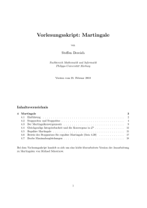 Vorlesungsskript: Martingale - Fachbereich Mathematik und Informatik