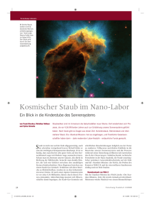 Kosmischer Staub im Nano-Labor - Forschung Frankfurt