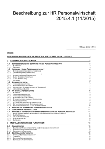 Beschreibung zur HR Personalwirtschaft 2015.4.1 (11/2015)