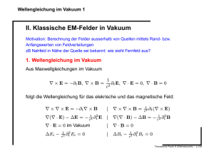 II. Klassische EM-Felder in Vakuum