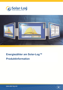 Energiezähler am Solar-Log™ Produktinformation