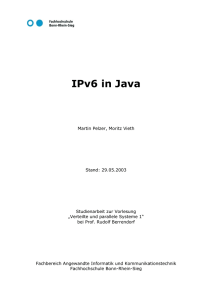 Ipv6 in Java - Prof. Dr. Rudolf Berrendorf