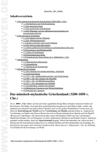 Das minoisch-mykenische Griechenland (3200