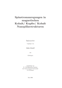 Spinstromanregungen in magnetischen Kobalt/ Kupfer/ Kobalt