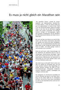 Es muss ja nicht gleich ein Marathon sein