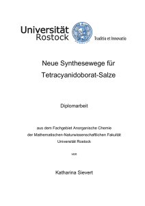 Neue Synthesewege für Tetracyanidoborat-Salze