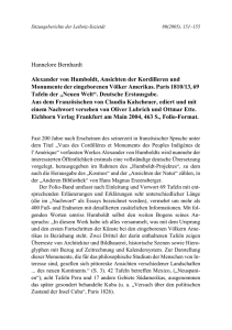 Hannelore Bernhardt Alexander von Humboldt, Ansichten der