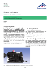 Michelson-Interferometer II
