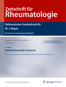 Gastrointestinale Tumoren Klinische Ausprägung