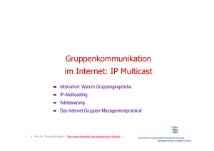 Gruppenkommunikation im Internet: IP Multicast