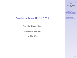 Methodenlehre II, SS 2009 - Ruhr