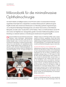 Mikrorobotik für die minimalinvasive Ophthalmochirurgie