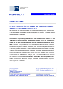 Merkblatt Rabattaktionen - IHK Würzburg