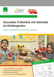 Gesundes Frühstück mit Getreide im Kindergarten