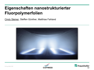 Eigenschaften nanostrukturierter Fluorpolymerfolien