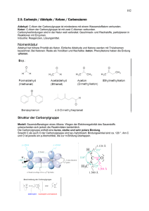 2.5. Carbonyle / Aldehyde / Ketone / Carbonsäuren Nomenklatur