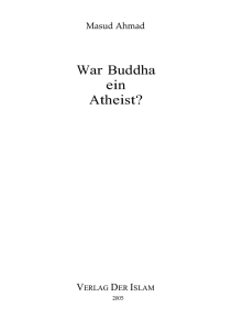 War Buddha ein Atheist?