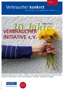 Probeheft - VERBRAUCHER INITIATIVE e. V.