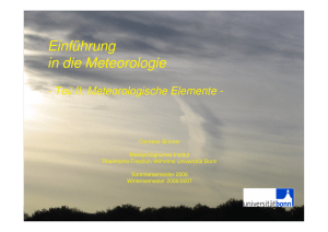 Einführung in die Meteorologie - Teil II