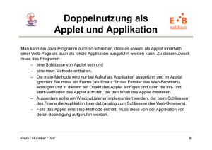 Doppelnutzung als Applet und Applikation