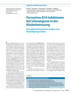 Parvovirus-B19-Infektionen bei Schwangeren in der Kinderbetreuung