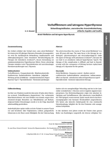 Vorhofflimmern und iatrogene Hyperthyreose