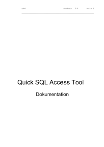 Quick SQL Access Tool