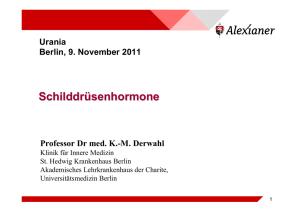 Schilddrüsenhormone - Alexianer St. Hedwig Kliniken, Berlin
