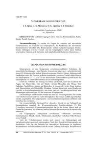 NONVERBALE KOMMUNIKATION I. E. Iljina, O. N. Morozova, O. G.