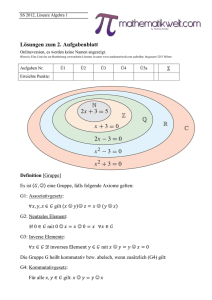 Lösungen zum 2. Aufgabenblatt