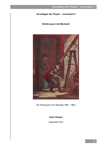 Grundlagen der Physik – Lerneinheit 3 Einführung in die Mechanik