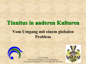 Tinnitus in anderen Kulturen