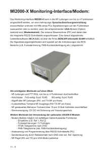 MI2000-X Monitoring-Interface/Modem