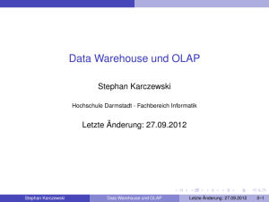 Data Warehouse und OLAP - Fachbereich Informatik Hochschule