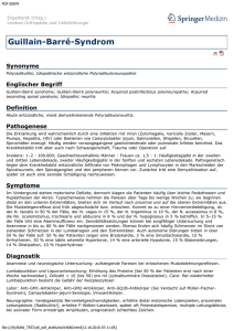 Guillain-Barré-Syndrom - Engelhardt Lexikon Orthopädie und