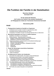 Familie und Sozialisation - Psychologische Praxis Maximilian