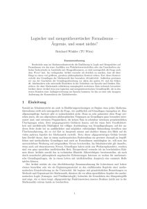 Logischer und mengentheoretischer Formalismus