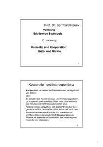 Prof. Dr. Bernhard Nauck Kooperation und