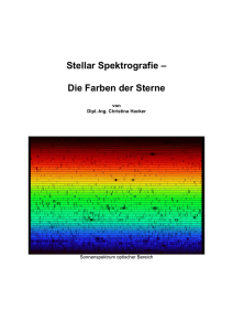 Stellar Spektrografie – Die Farben der Sterne