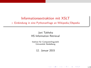 Informationsextraktion mit XSLT
