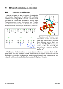 4.6 Strukturbestimmung in Proteinen
